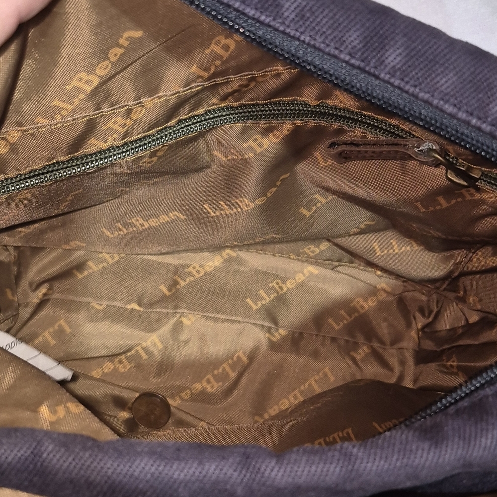 L.L. Bean Navy and Brown Crossbody Bag - Picture 7 of 7